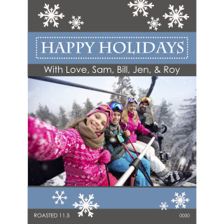 CUSTOM HOLIDAY PHOTO COFFEE LABEL